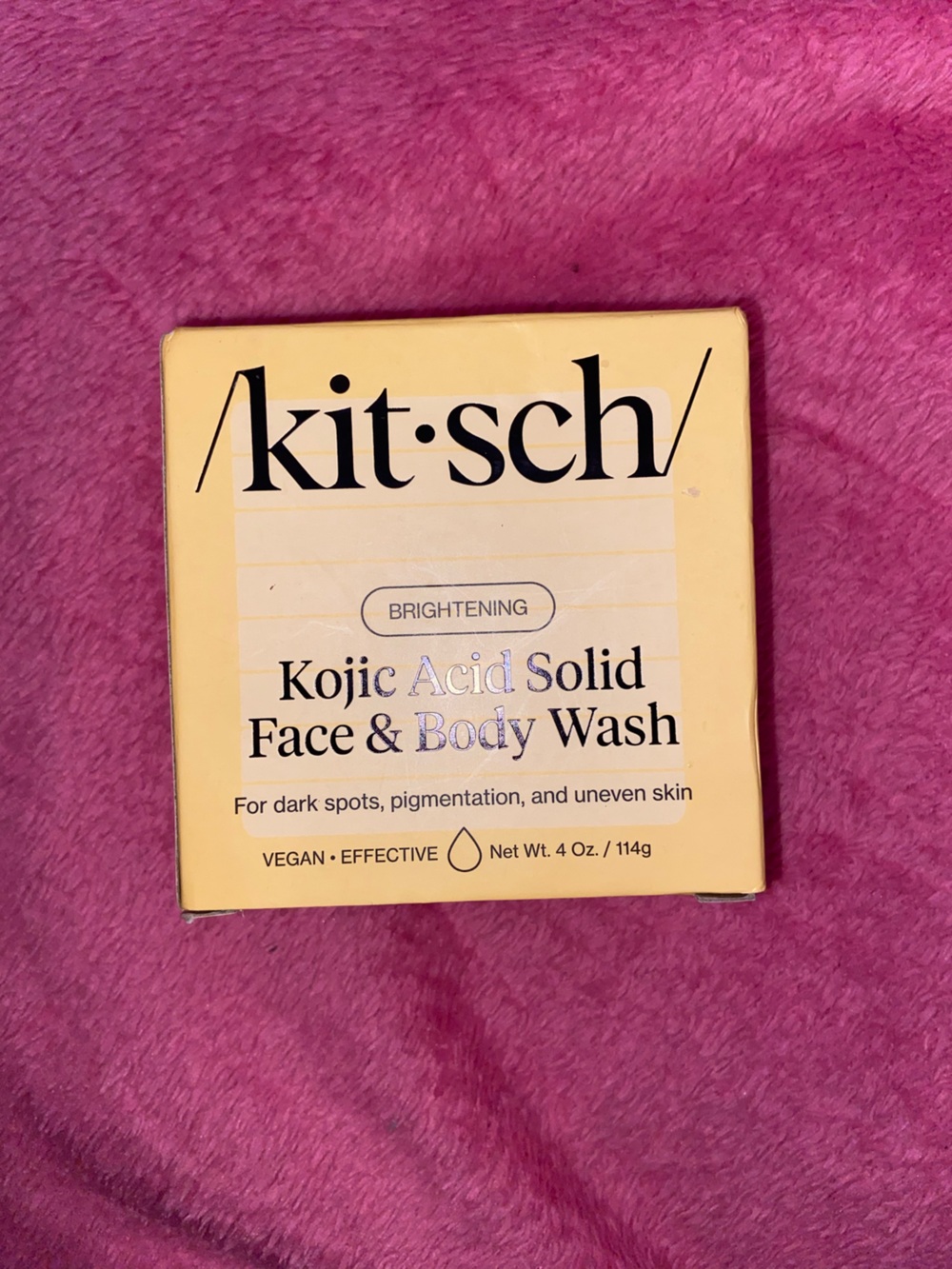 Kitsch Brightening Kojic Acid Solid Face Body Wash, 4oz